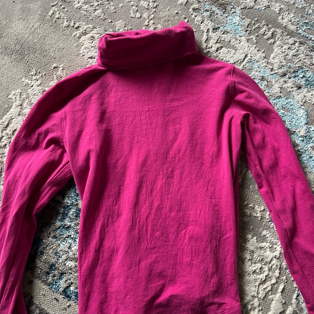 Bright Pink Turtleneck Sweater